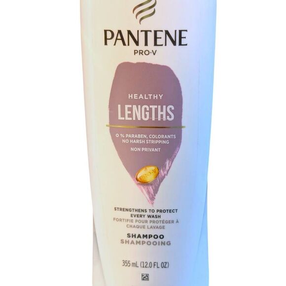 Pantene Pro-V Healthy Lengths Shampoo 12 fl oz Lot of 2 Strengthening Protection - Picture 3 of 4